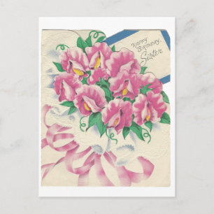  Happy Birthday zuster Bouquet Briefkaart