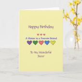 Happy Birthday Zuster - GH Card Kaart (Gele Bloem)