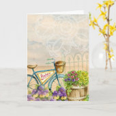 Happy Birthday Zuster Waterverf Memories Kaart (Gele Bloem)