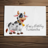 Happy Birthday zwart-wit Koe Groot Cadeauzakje