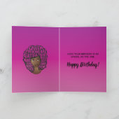 Happy Birthday, zwarte vrouwen aanmoedigen, magent Kaart (Binnen)