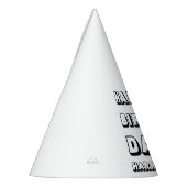 Happy Birthday zwarte witte aangepaste naam modern Feesthoedjes (Links)