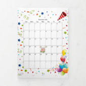 Happy BirthdayCard December 2022 Kalender Trifold Drieluik Kaart (Cover)