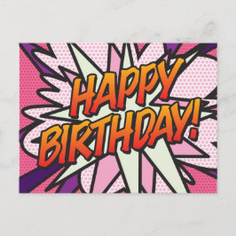 HAPPY BIRTHDAYComic Book Pop Art Briefkaart