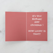 Happy Birthmas Wenskaart Feestdagen Kaart (Binnen)