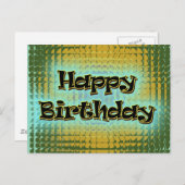 Happy Bithday Briefkaart (Voorkant / Achterkant)
