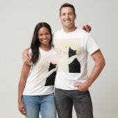 Happy Black and White Cat Knuffel T-shirt (Unisex)