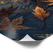 Happy Black Beer gooien bladeren Perfect Poster (Hoek)