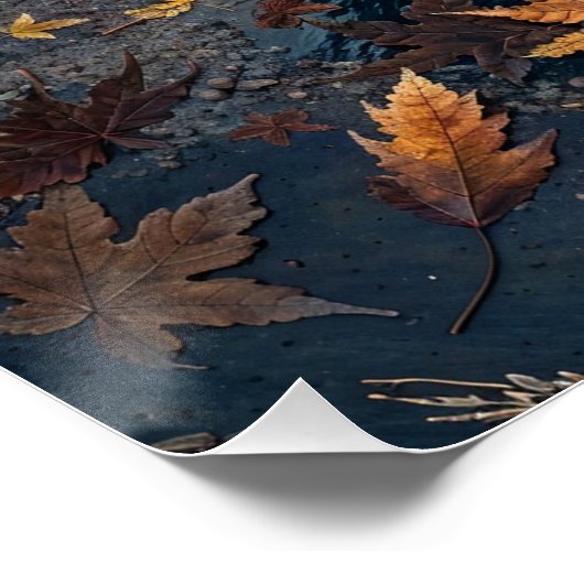 Happy Black Beer gooien bladeren Perfect Poster (Hoek)