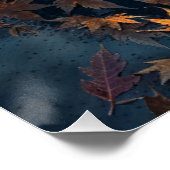 Happy Black Beer gooien bladeren Perfect Poster (Hoek)