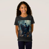 Happy Black Beer gooien bladeren T-shirt (Voorkant volledig)