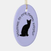 Happy Black Cat 2 Hanging Kitchen Ornament (Rechts)