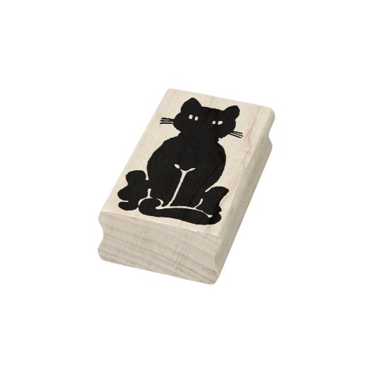 Happy Black Cat Rubberstempel (Stempel)