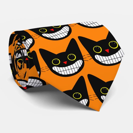 Happy Black Cat Stropdas (Opgerold)