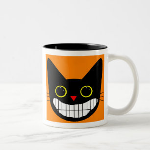 Happy Black Cat Tweekleurige Koffiemok