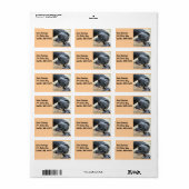 Happy Black Cocker Spaniel Etiket (Full Sheet)