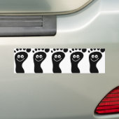 Happy Black Feet Bumpersticker (Op auto)