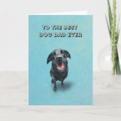 Happy Black Lab beste hondenvader ooit Vaderdag Kaart (Voorkant)