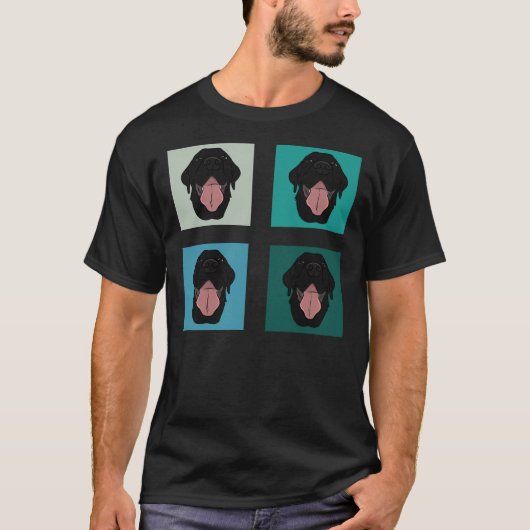 Happy Black Lab Forest Ingebouwd T-shirt (Voorkant)