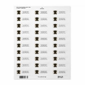 Happy Black Labrador Retriever Retriever Retouradr Etiket (Full Sheet)