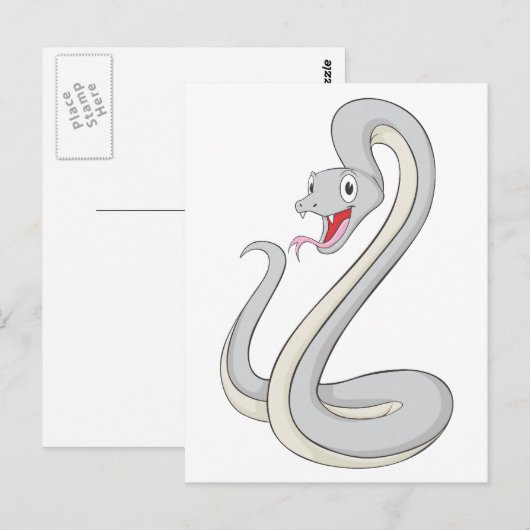 Happy Black Mamba Snake Briefkaart (Voorkant / Achterkant)