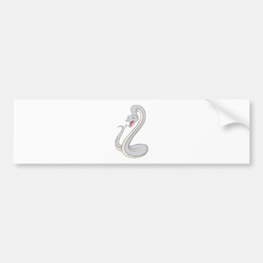 Happy Black Mamba Snake Bumpersticker (Voorkant)