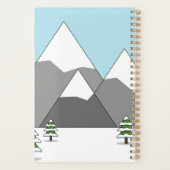 Happy Blackbird Singing in Winter Landscape Planner (Achterkant)