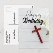 Happy Blessed KJV Bible Verse Verjaardag Briefkaar Briefkaart (Voorkant / Achterkant)