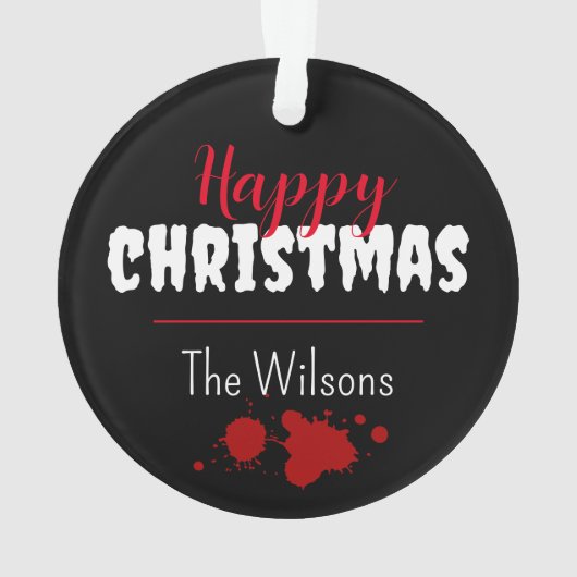 Happy Bloody Christmas Horror Ornament (achterkant)