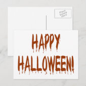 Happy Bloody Halloween Briefkaart (Voorkant / Achterkant)