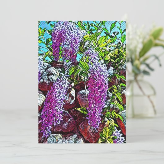 Happy blooming flower kaart (Staand voorkant)