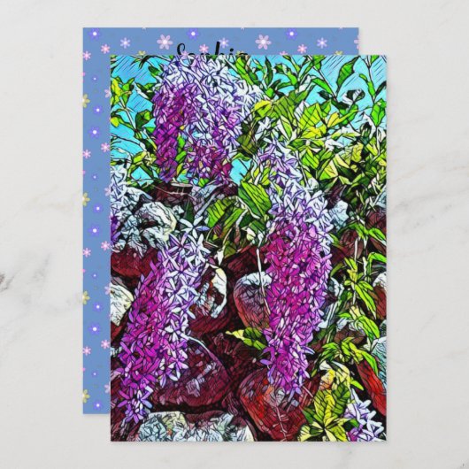 Happy blooming flower kaart (Voorkant / Achterkant)