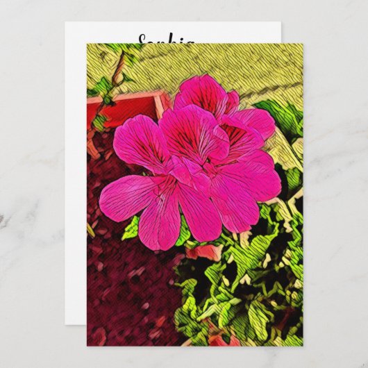 Happy blooming flower kaart (Voorkant / Achterkant)