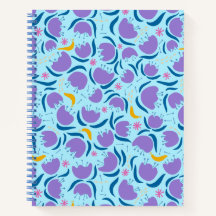 Happy Blooms and Slugs - Spiral Notitieboek