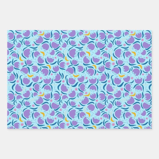 Happy Blooms and Slugs - Wrapping Paper Trio (Voorkant 3)