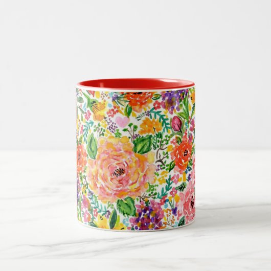 Happy Blooms Tweekleurige Koffiemok (Center)