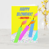 Happy Blowday Birthday for Brother Hall of Flame Kaart (Gele Bloem)