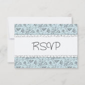 Happy Blue Birds RSVP-respons betaalbaar RSVP Kaartje (Achterkant)