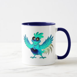 Happy Blue cartoon met vleugels. Mok