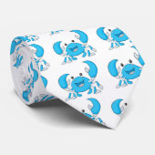 Happy Blue Crab Stropdas (Opgerold)