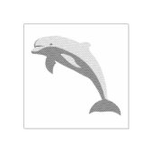 Happy Blue Dolphin, Schattigee Tropische Oceaan Ca Rubberstempel (Afrduk)