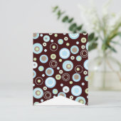 Happy Blue Dot Party Flag Bunting Banner Post Card Briefkaart (Staand voorkant)