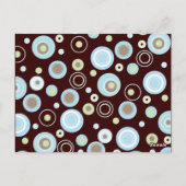 Happy Blue Dot Party Flag Bunting Banner Post Card Briefkaart (Achterkant)