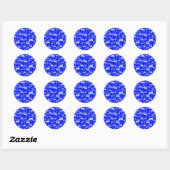 Happy Blue Feet Ronde Sticker (Vel)