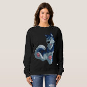Happy Blue Husky Trui (Voorkant volledig)