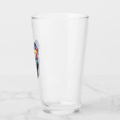 Happy Blue Pitbull met een zonnebril Glas (Links)