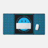Happy Blue Smile Desk Mat (Keyboard & Muis)