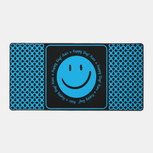 Happy Blue Smile Desk Mat (Voorkant)
