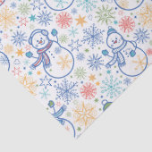 Happy Blue Snowmen Tissuepapier (Detail)