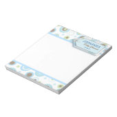 Happy Blue Stippen Baby Boy Notitieblok Shower Fav (Linkerzijde)